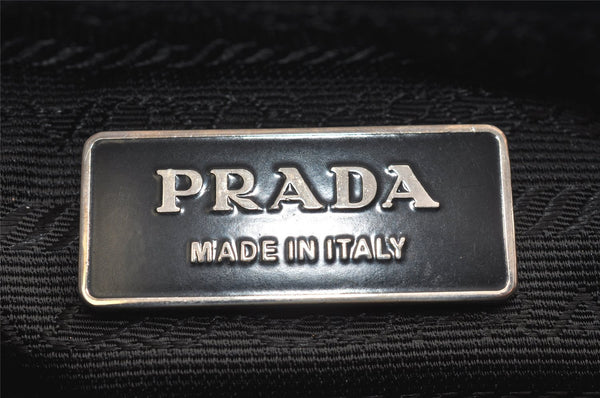 Authentic PRADA Nylon Tessuto Leather Shoulder Cross Body Bag Black 3691J