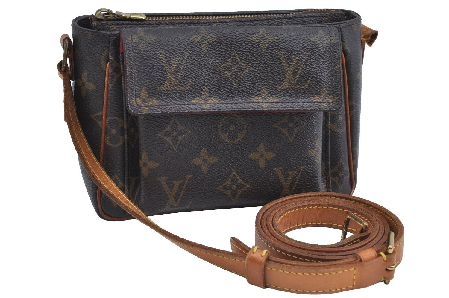 Authentic Louis Vuitton Monogram Viva Cite PM Shoulder ag M51165 Junk 3693I
