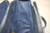 Authentic GUCCI Sherry Line Shoulder Cross Bag GG PVC Leather Navy Blue 3694I