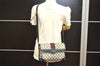 Authentic GUCCI Sherry Line Shoulder Cross Bag GG PVC Leather Navy Blue 3694I