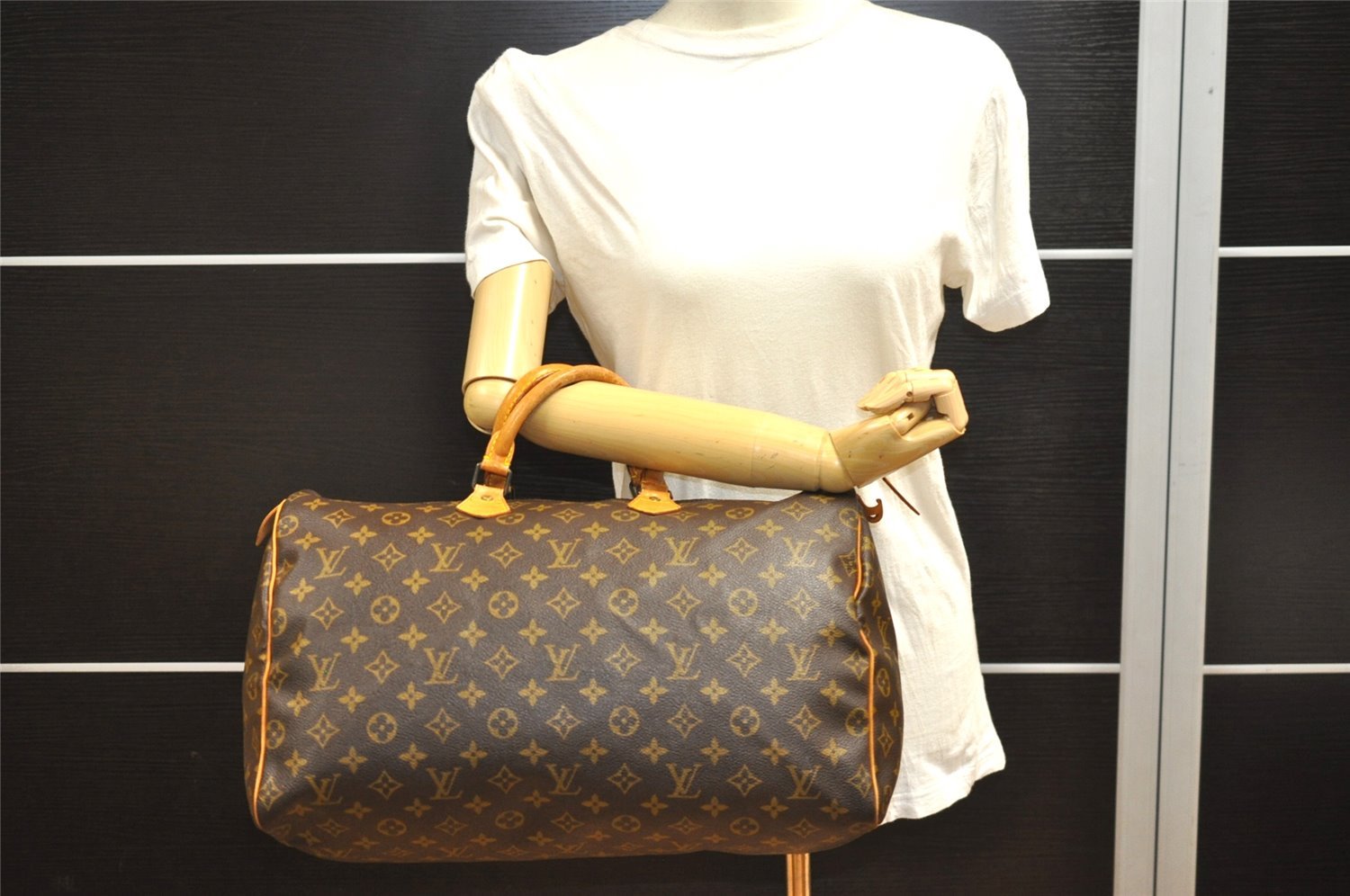 Authentic Louis Vuitton Monogram Speedy 40 Hand Boston Bag M41522 LV 3695I