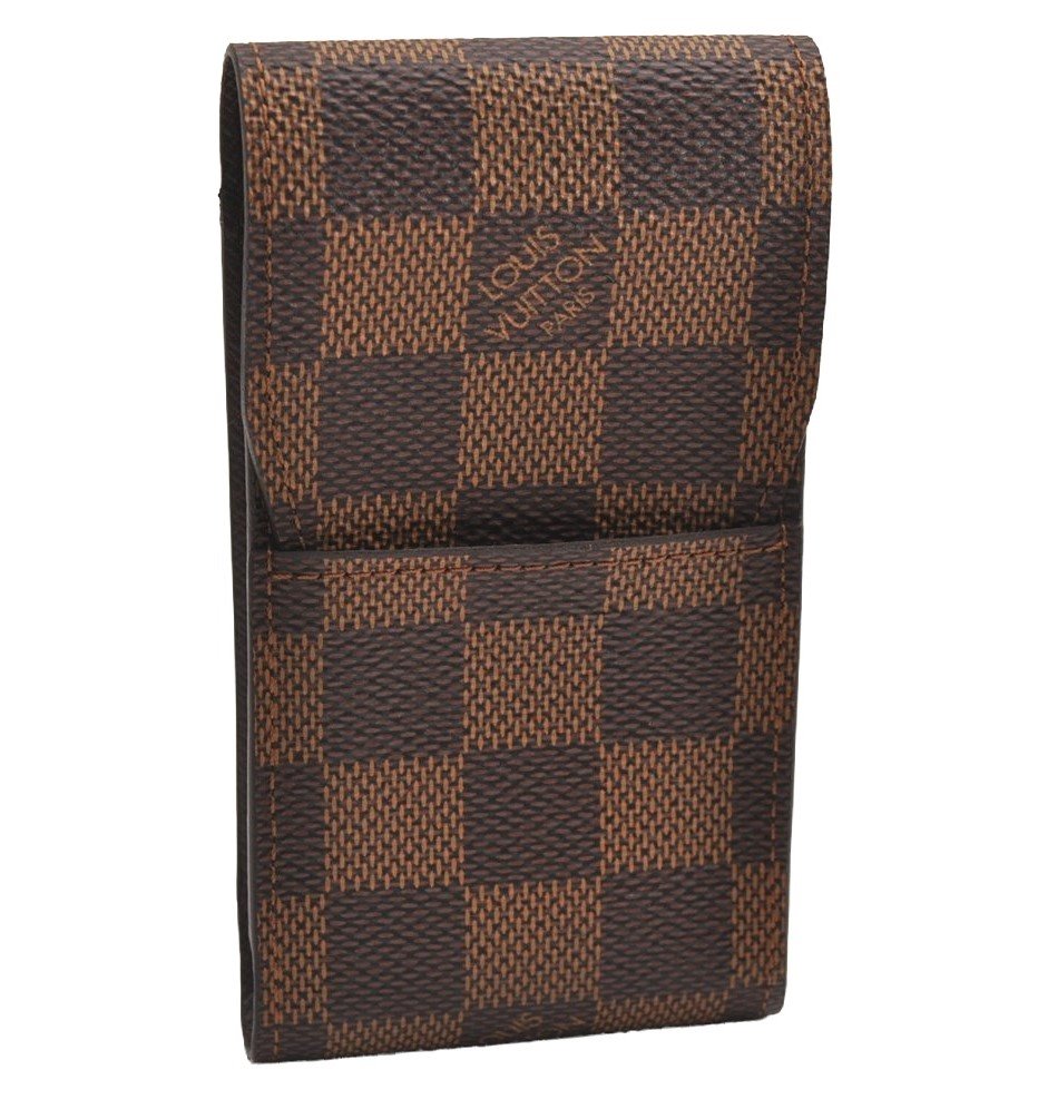 Authentic Louis Vuitton Damier Etui Cigarette Case N63024 LV 3695J