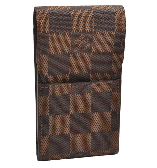 Authentic Louis Vuitton Damier Etui Cigarette Case N63024 LV 3695J