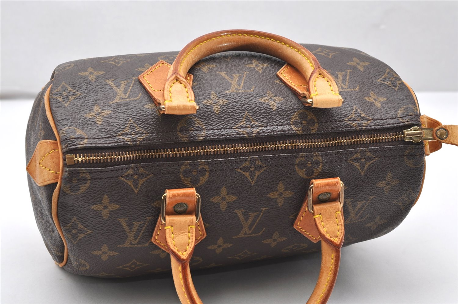 Authentic Louis Vuitton Monogram Speedy 25 Boston Hand Bag M41528 LV 3695K