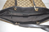 Authentic GUCCI Vintage Shoulder Tote Bag GG Canvas Leather 0021098 Brown 3697I