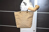 Authentic GUCCI Vintage Shoulder Tote Bag GG Canvas Leather 0021098 Brown 3697I