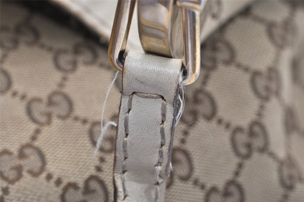 Authentic GUCCI Charlotte Shoulder Tote Bag GG Canvas Leather 203504 Brown 3697K