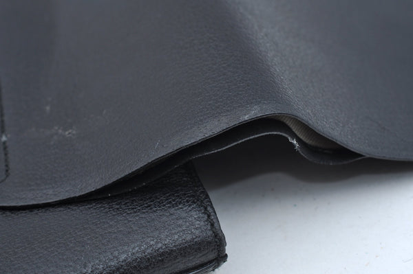 Authentic GUCCI Vintage Shoulder Tote Bag Purse Leather Black 3698I