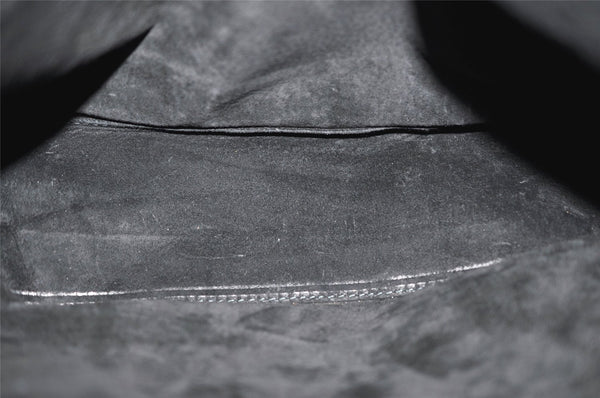 Authentic GUCCI Vintage Shoulder Tote Bag Purse Leather Black 3698I