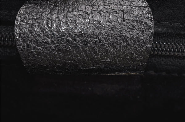 Authentic GUCCI Vintage Shoulder Tote Bag Purse Leather Black 3698I