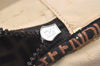 Authentic FENDI Zucca Vanity Bag Pouch Purse Canvas Leather Brown Junk 3698J