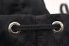 Auth PRADA Nylon Tessuto Saffiano Leather Drawstring Pouch Purse Black 3698K