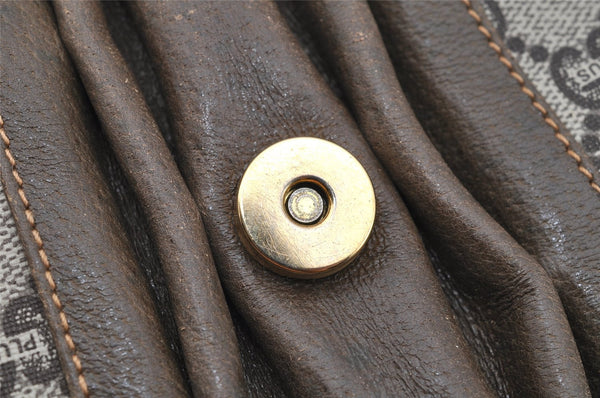 Authentic GUCCI GG Plus Shoulder Cross Body Bag PVC Leather Brown Junk 3699I