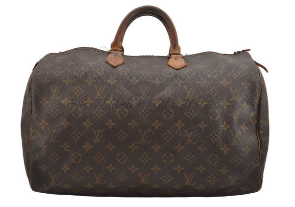 Authentic Louis Vuitton Monogram Speedy 40 Hand Boston Bag Old Model Junk 3700K