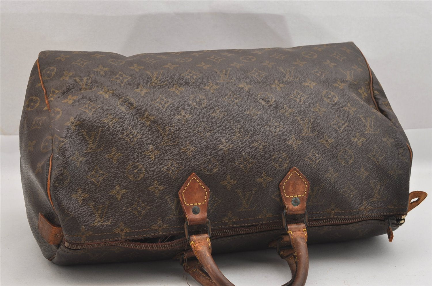 Authentic Louis Vuitton Monogram Speedy 40 Hand Boston Bag Old Model Junk 3700K