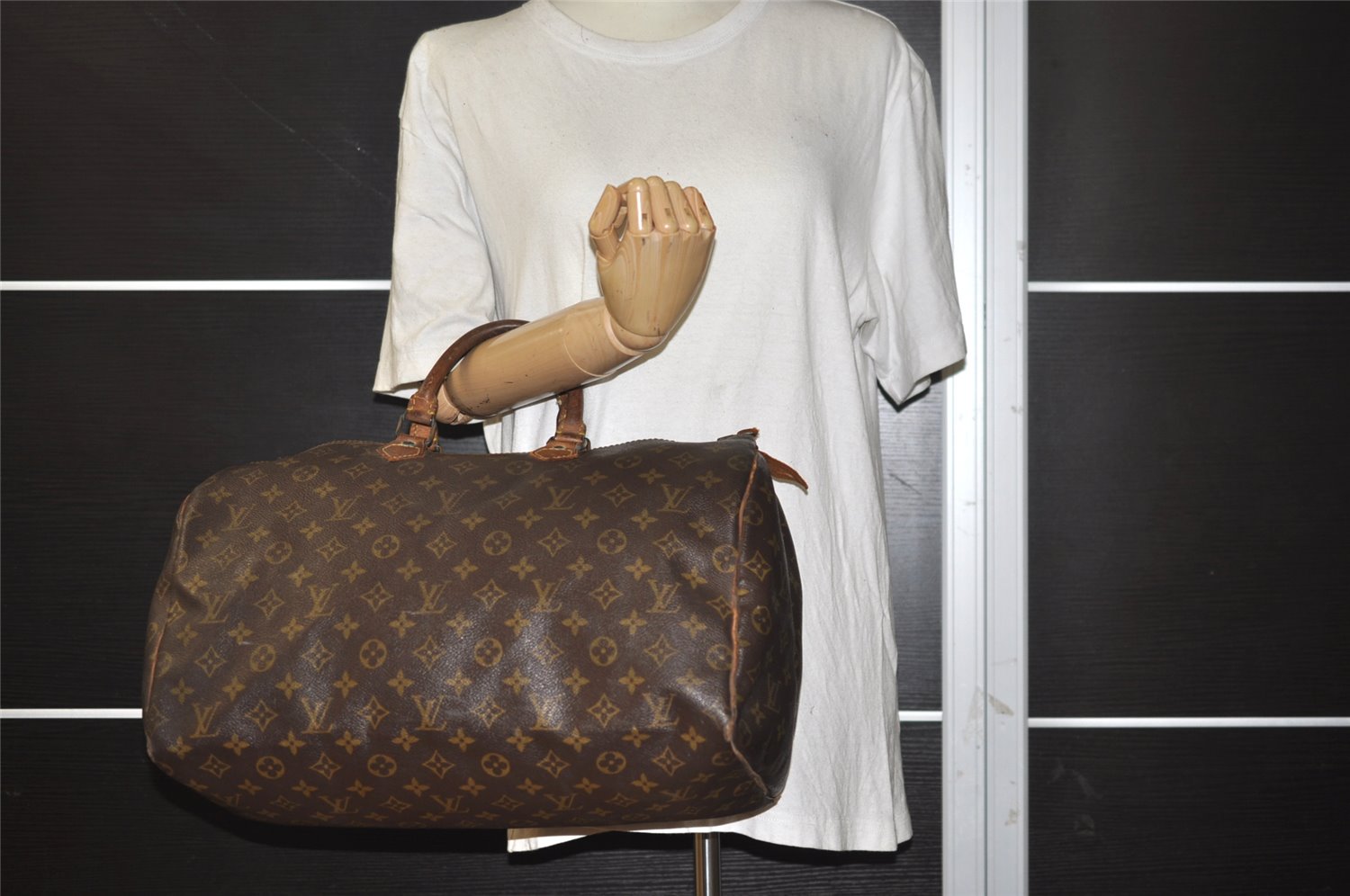 Authentic Louis Vuitton Monogram Speedy 40 Hand Boston Bag Old Model Junk 3700K