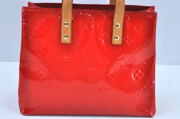 Authentic Louis Vuitton Vernis Reade PM Hand Bag Red M91088 LV 3701I