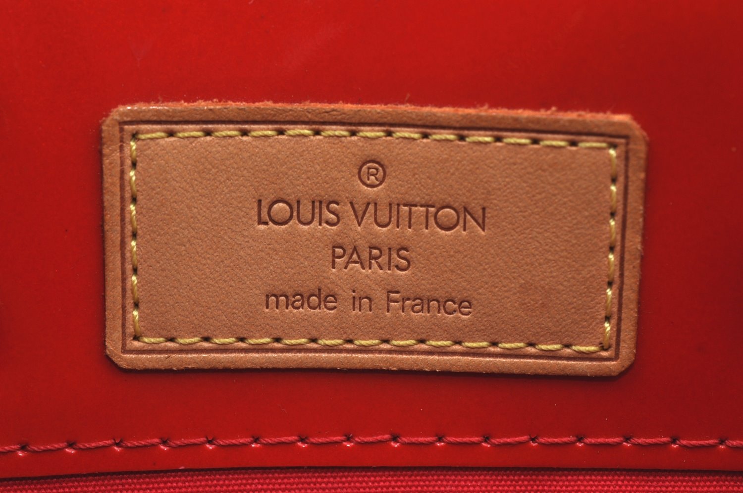 Authentic Louis Vuitton Vernis Reade PM Hand Bag Red M91088 LV 3701I