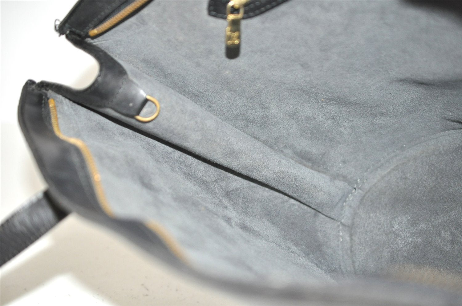 Auth Louis Vuitton Epi Saint Jacques Shopping Shoulder Bag Black M52262 LV 3701J