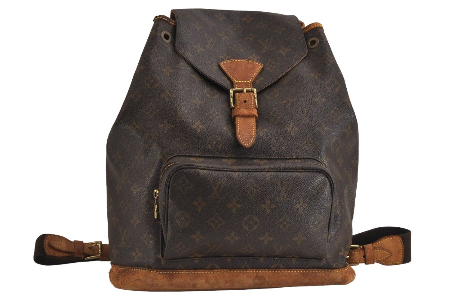 Authentic Louis Vuitton Monogram Montsouris GM Backpack M51135 LV 3702J