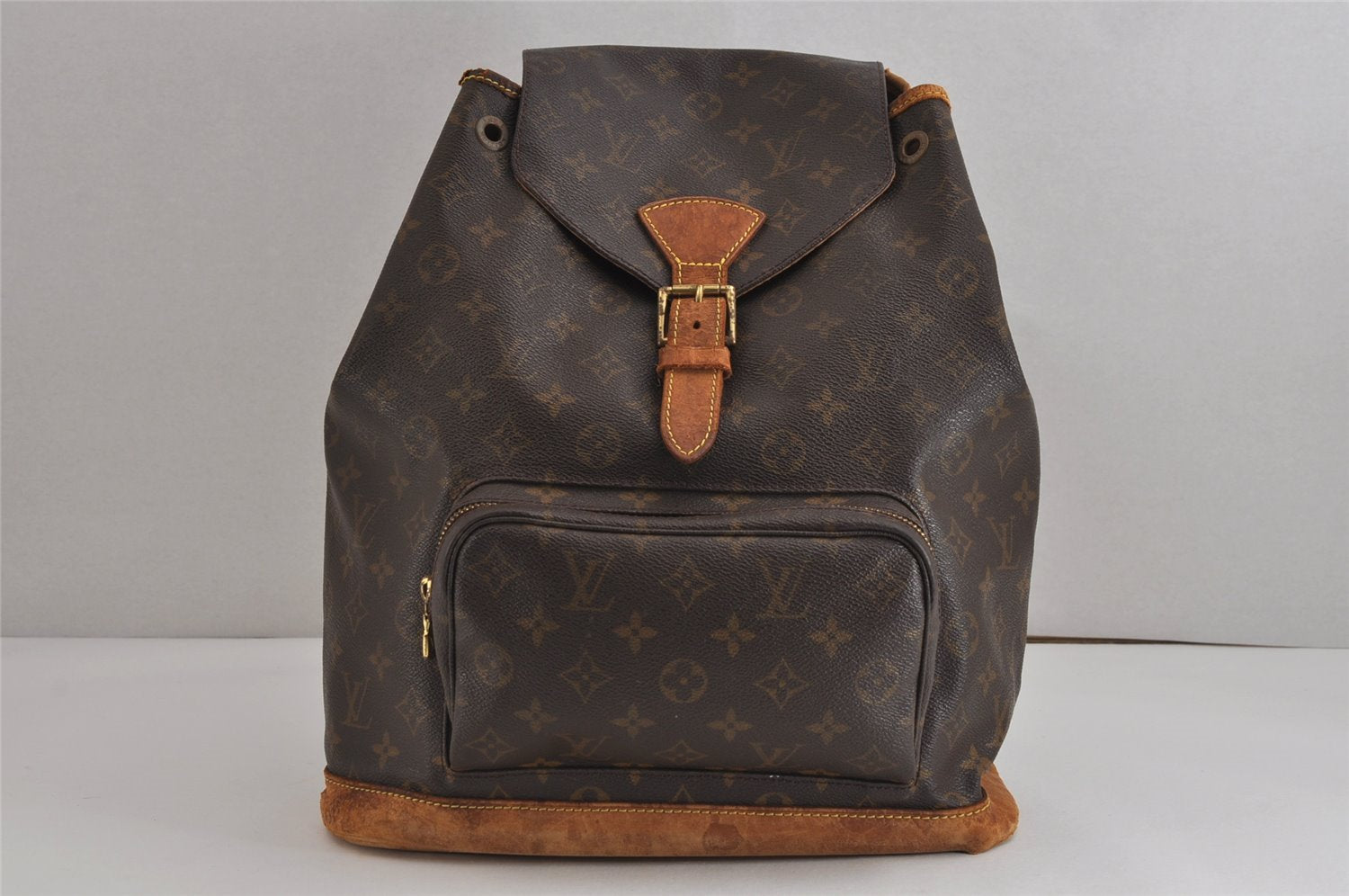 Authentic Louis Vuitton Monogram Montsouris GM Backpack M51135 LV 3702J