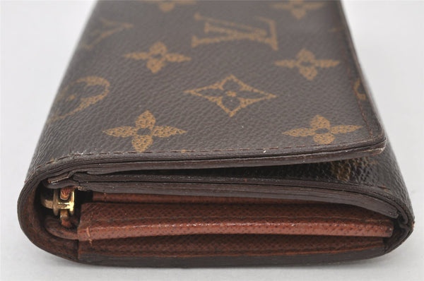 Authentic Louis Vuitton Monogram Portefeuille Tresor Wallet M61736 LV 3703K