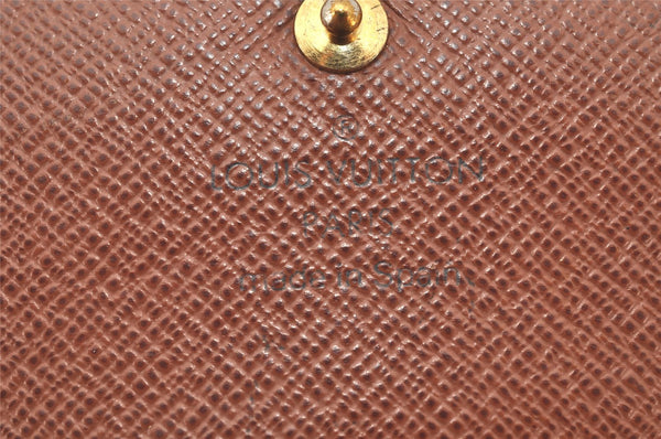 Authentic Louis Vuitton Monogram Portefeuille Tresor Wallet M61736 LV 3703K