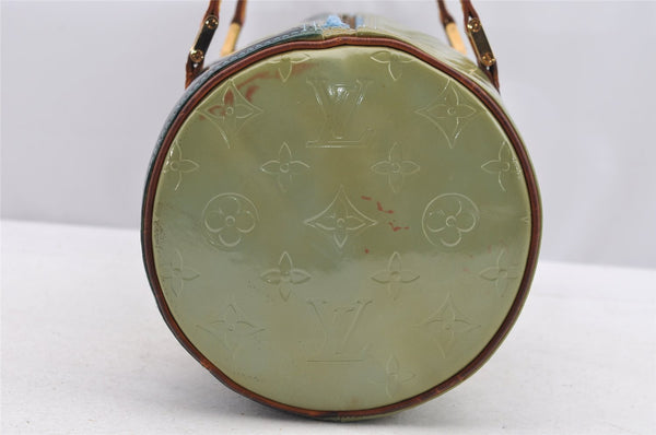 Authentic Louis Vuitton Vernis Bedford Hand Bag Light Green M91007 LV Junk 3704I