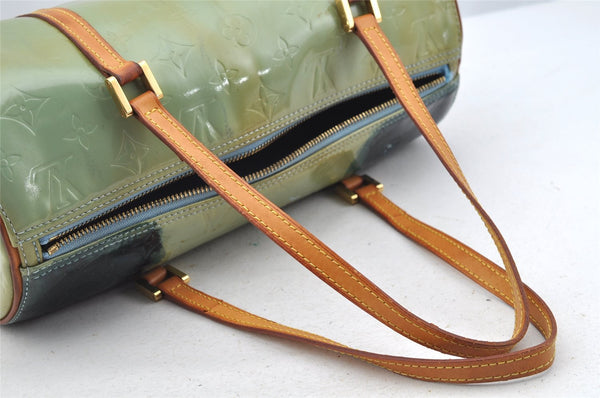 Authentic Louis Vuitton Vernis Bedford Hand Bag Light Green M91007 LV Junk 3704I