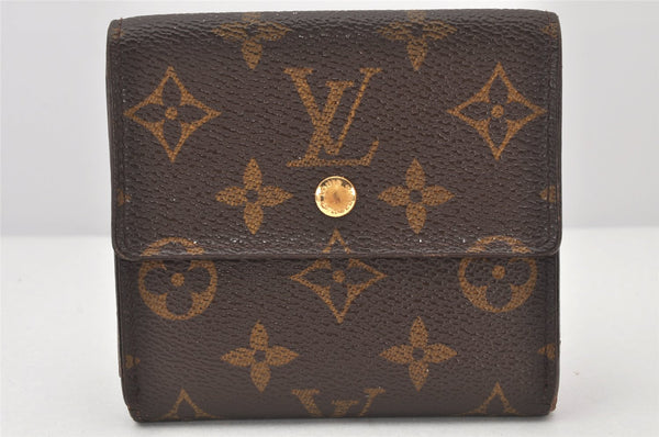 Authentic Louis Vuitton Monogram M61652 Porte Monnaie Billet Carte Credit 3706K