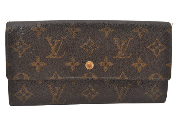 Auth Louis Vuitton Monogram Pochette Porte Monnaie Credit Wallet M61723 LV 3707K