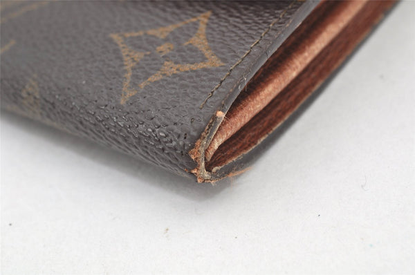 Auth Louis Vuitton Monogram Pochette Porte Monnaie Credit Wallet M61723 LV 3707K