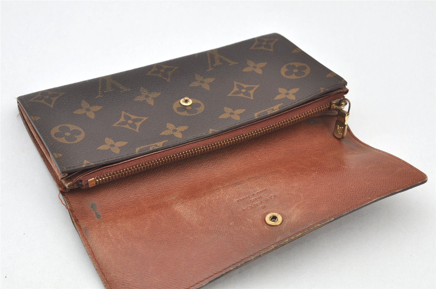 Auth Louis Vuitton Monogram Pochette Porte Monnaie Credit Wallet M61723 LV 3707K