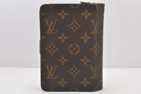 Auth Louis Vuitton Monogram Porte Papier Zip Bifold Wallet M61207 LV Junk 3708K