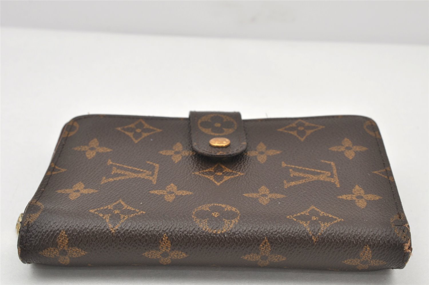 Auth Louis Vuitton Monogram Porte Papier Zip Bifold Wallet M61207 LV Junk 3708K