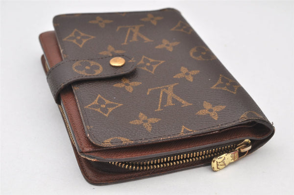 Auth Louis Vuitton Monogram Porte Papier Zip Bifold Wallet M61207 LV Junk 3708K