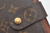 Auth Louis Vuitton Monogram Porte Papier Zip Bifold Wallet M61207 LV Junk 3708K