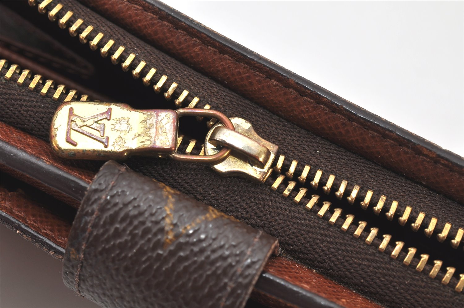 Auth Louis Vuitton Monogram Porte Papier Zip Bifold Wallet M61207 LV Junk 3708K