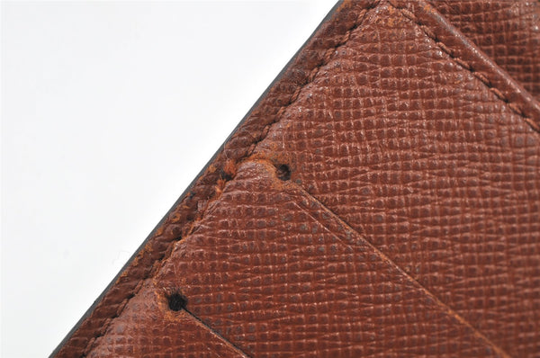 Auth Louis Vuitton Monogram Porte Papier Zip Bifold Wallet M61207 LV Junk 3708K