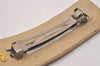 Authentic CHANEL Barrette Hair Accessory CoCo Mark Leather Beige 3709J