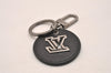Auth Louis Vuitton Taiga Porte Cles Circle Eyelet Key Ring Black M64171 LV 3710J