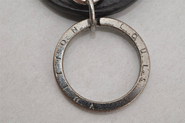 Auth Louis Vuitton Taiga Porte Cles Circle Eyelet Key Ring Black M64171 LV 3710J