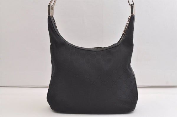 Authentic GUCCI Shoulder Hand Bag GG Canvas Leather 0013814 Black Junk 3710K