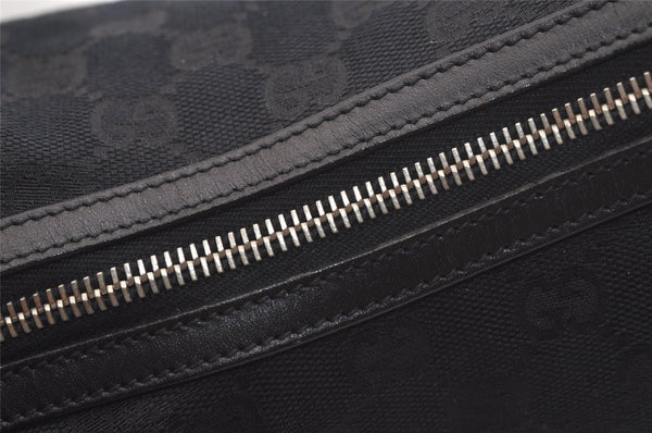 Authentic GUCCI Shoulder Hand Bag GG Canvas Leather 0013814 Black Junk 3710K