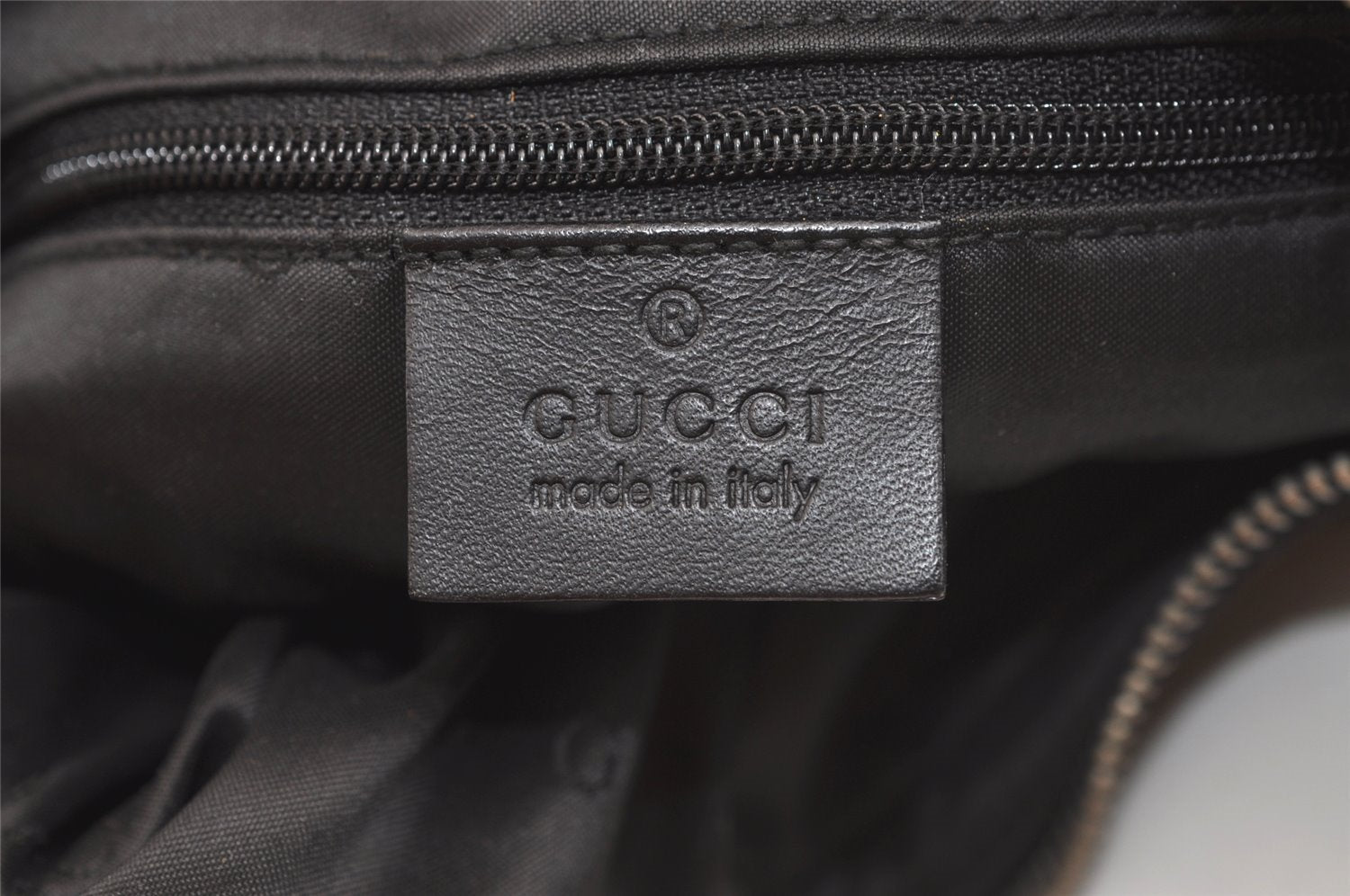 Authentic GUCCI Shoulder Hand Bag GG Canvas Leather 0013814 Black Junk 3710K