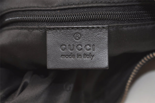 Authentic GUCCI Shoulder Hand Bag GG Canvas Leather 0013814 Black Junk 3710K