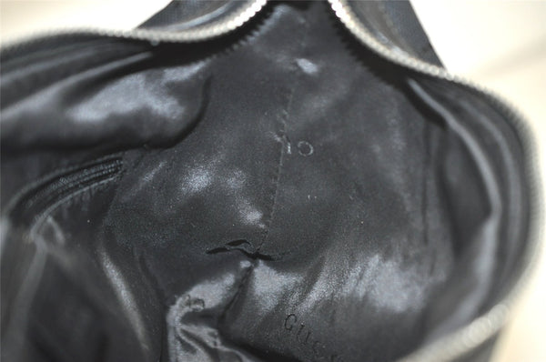 Authentic GUCCI Shoulder Hand Bag GG Canvas Leather 0013814 Black Junk 3710K