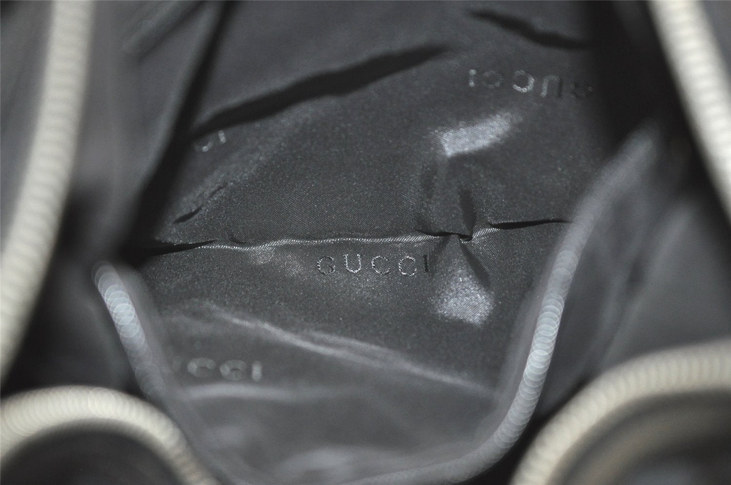 Authentic GUCCI Shoulder Hand Bag GG Canvas Leather 0013814 Black Junk 3710K