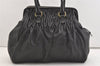 Authentic SAINT LAURENT Vintage Tote Hand Bag Leather Black 3711J