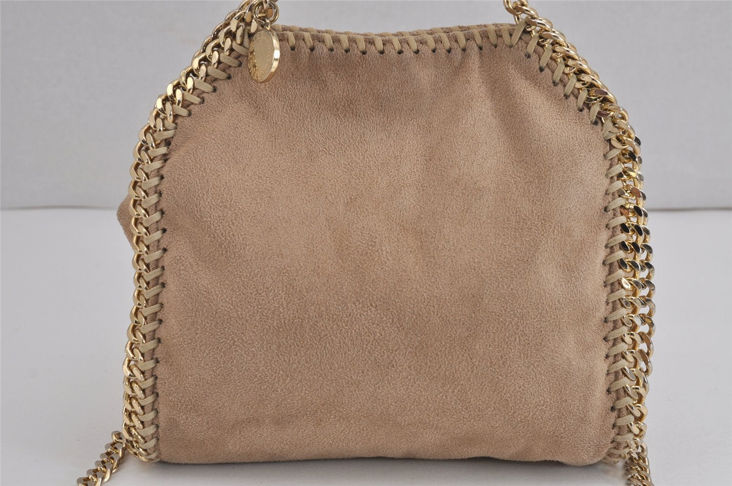 Authentic Stella McCartney Falabella Mini Shoulder Hand Bag Leather Beige 3712J